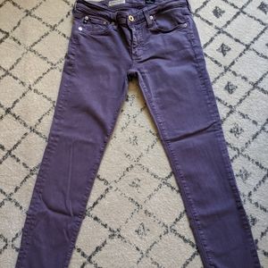 AG Purple Stevie Ankle Jeans